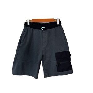 Zara sweat shorts size 11 / 12 grey black drawstring waist pockets